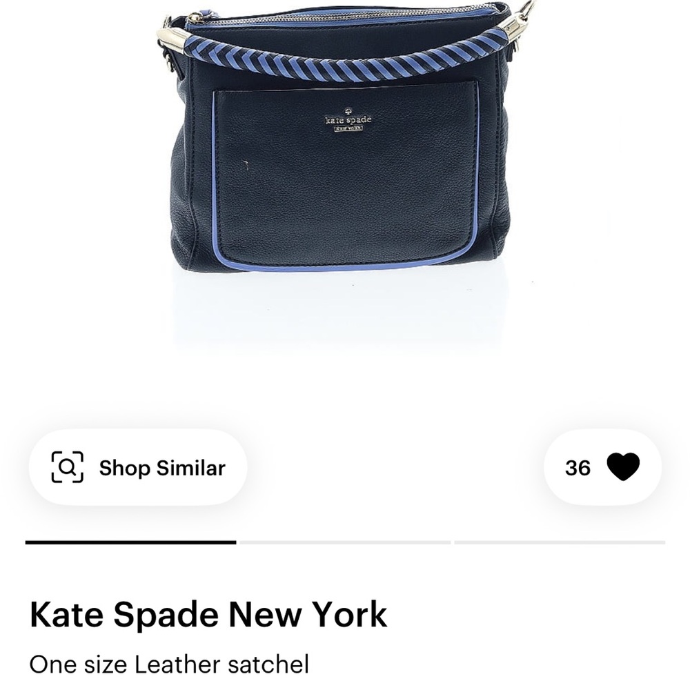 Kate Spade Blue Leather Satchel